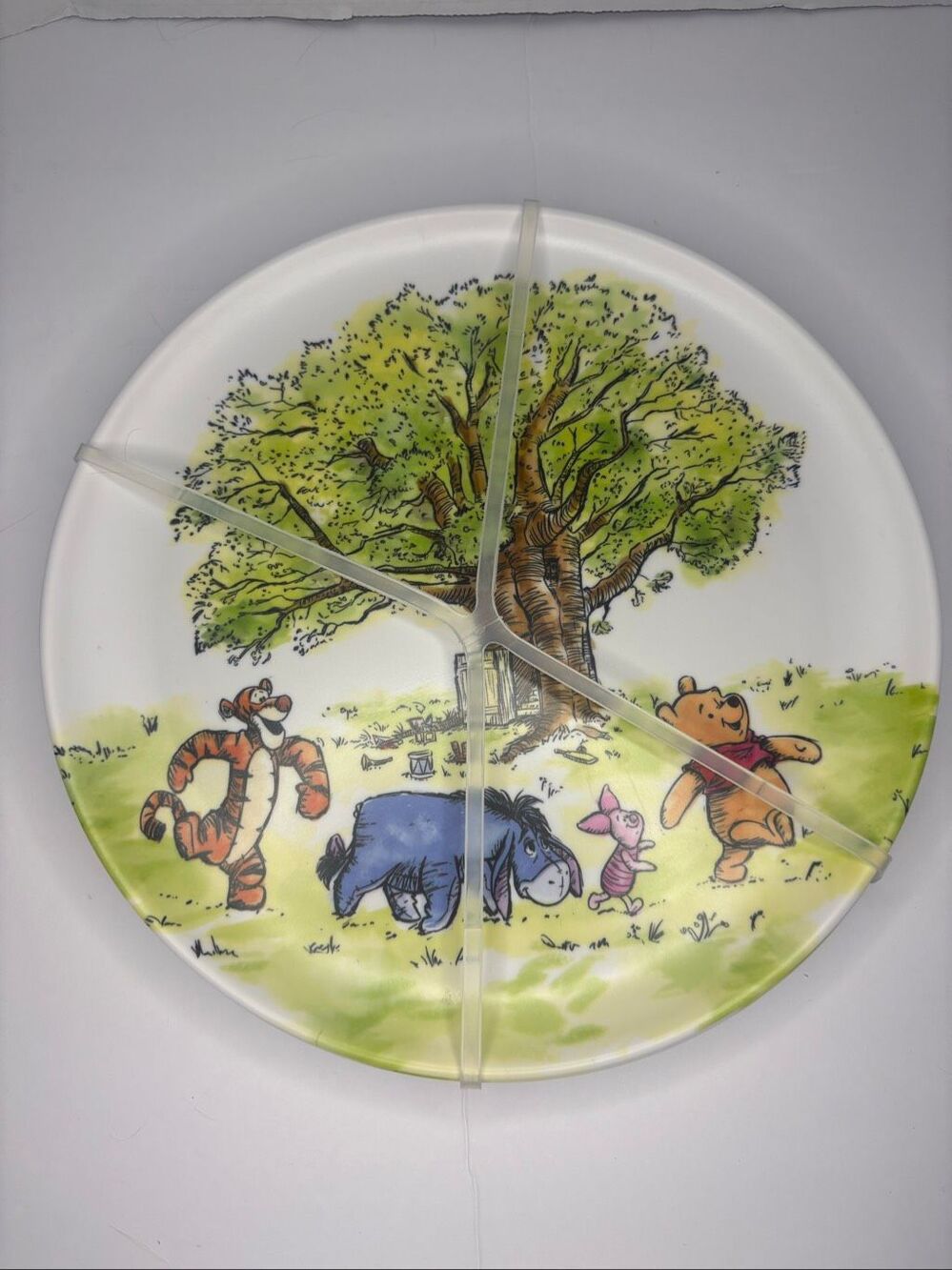 Disney Winnie the Pooh Piglet Tigger Eeyore 4 Pack Melamine Plates NWT